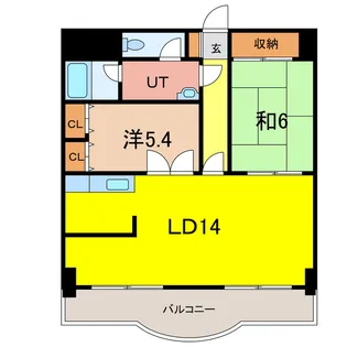 シュロス宮下【5階】の間取り