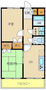 ブルーハイツ北別府【4階】の間取り