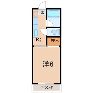 ビューハイツA【2階】の間取り