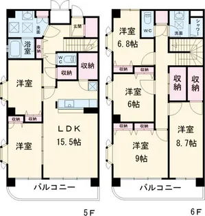 東川口ガーデンプラザ八番館の間取り