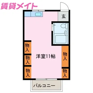 ホワイトハウスB棟【2階】の間取り