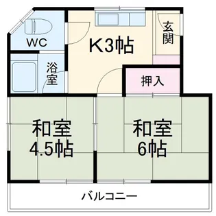 フカヤマンション【2階】の間取り