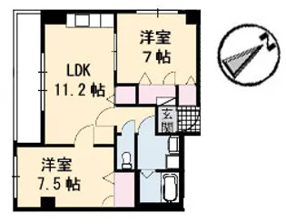ベルドミール観音【1階】の間取り