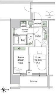 プレイ新丸子【11階】の間取り