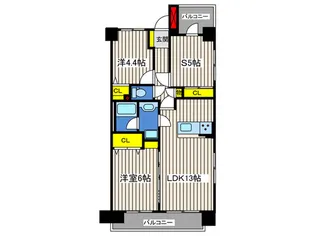 クレストフォルム横浜関内【5階】の間取り