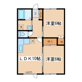 ハイツ藤【1階】の間取り