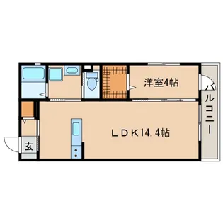 1LDKの間取り画像