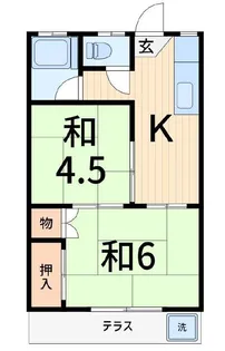 森ハイツ【1階】の間取り