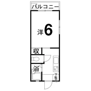 西影マンション【1階】の間取り