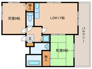 ゲイナーズヒル西館【1階】の間取り