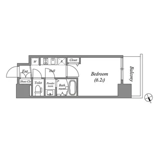 1Kの間取り画像