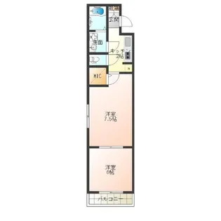 エスタリオコート【1階】の間取り