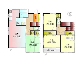群馬県前橋市下新田町【一戸建】の間取り