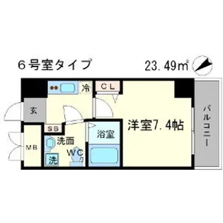 メインステージ西天満 T’s square【6階】の間取り