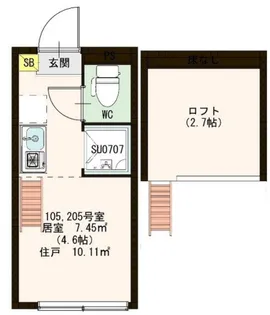 Grandeur新中野【1階】の間取り