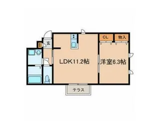 クレール東新小岩【1階】の間取り