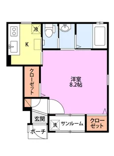1Kの間取り画像