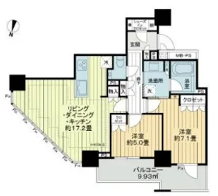 東京都文京区根津2【マンション】の間取り