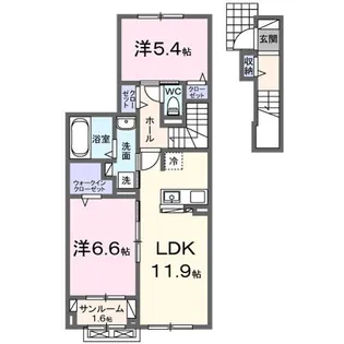ヴィラアミング III【2階】の間取り