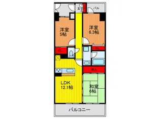 エスリ-ド門真元町【11階】の間取り