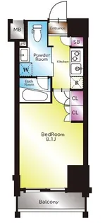 メイクスデザイン住吉アジールコート【5階】の間取り