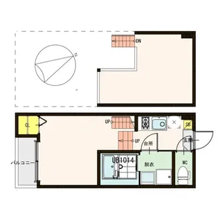 ハーモニーテラス鹿野【1階】の間取り