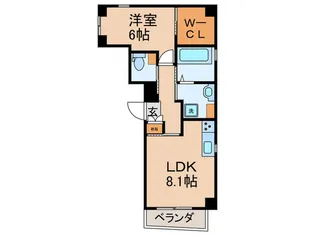 ラポ-ルI番館【2階】の間取り