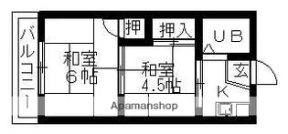 カーサソシアルC棟【1階】の間取り
