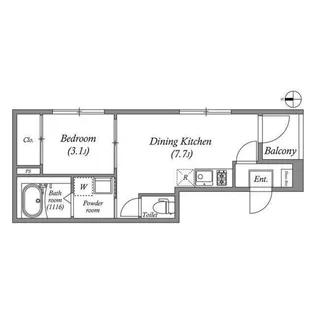 アミティア円町【2階】の間取り