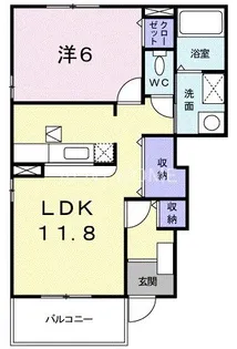 大阪府松原市一津屋4【アパート】の間取り