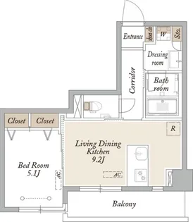 ポルトエスポワール中野島【6階】の間取り