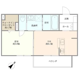 ヘーベルVillage横須賀うみかぜ公園【3階】の間取り