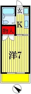 千葉県市川市中山3【アパート】の間取り