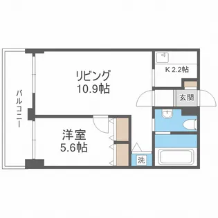 ビッグパレス南4条【10階】の間取り