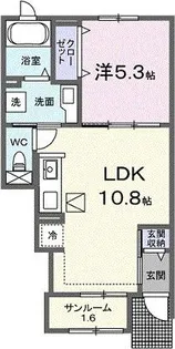グラン シエル 弐番館【1階】の間取り