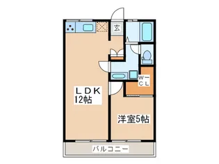シティハイム上の台B【2階】の間取り