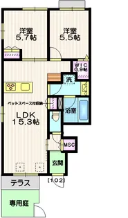 (仮称)緑が丘1丁目メゾン【1階】の間取り