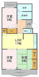 ハウスビバリー【1階】の間取り