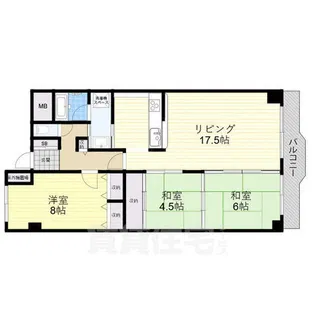白川高層住宅3号棟【5階】の間取り