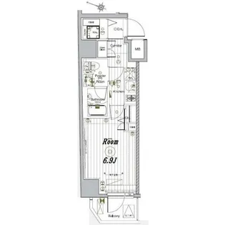 メイクスデザイン品川NORTH【8階】の間取り