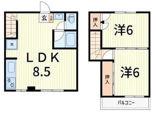 プラトウハウス【2階】の間取り