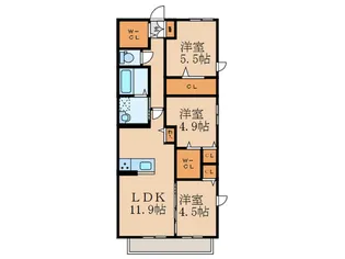 アーク新門司B棟【1階】の間取り