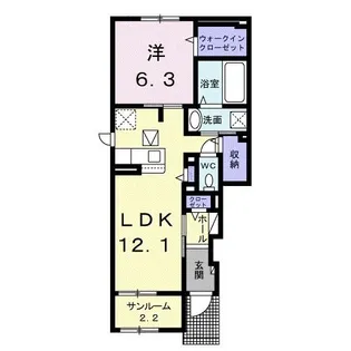 Lottie伊那I【1階】の間取り