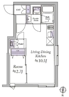 アトリオフラッツ清澄白河【3階】の間取り