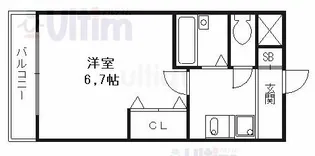 プレサンス京都駅前II【3階】の間取り