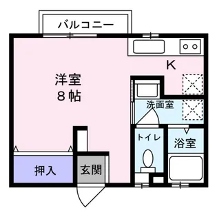 MATERIAL APARTMENT廿日市【2階】の間取り