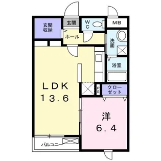 パレス田原本【2階】の間取り