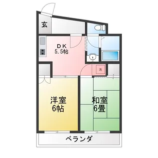 第2ロワイヤル守屋【1階】の間取り