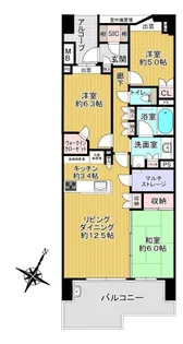 サンクタス千葉ニュータウン中央【7階】の間取り