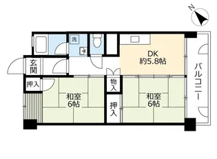 UR尾上【7階】の間取り